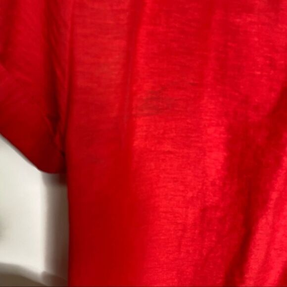 Zara Basic Red Collared V-neck Tunic Dress Small - Picture 8 of 8